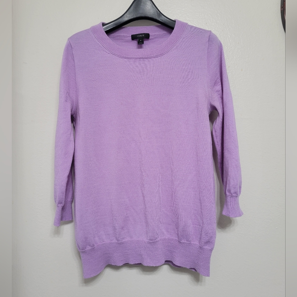 J. Crew Light Purple Merino Wool Sweater